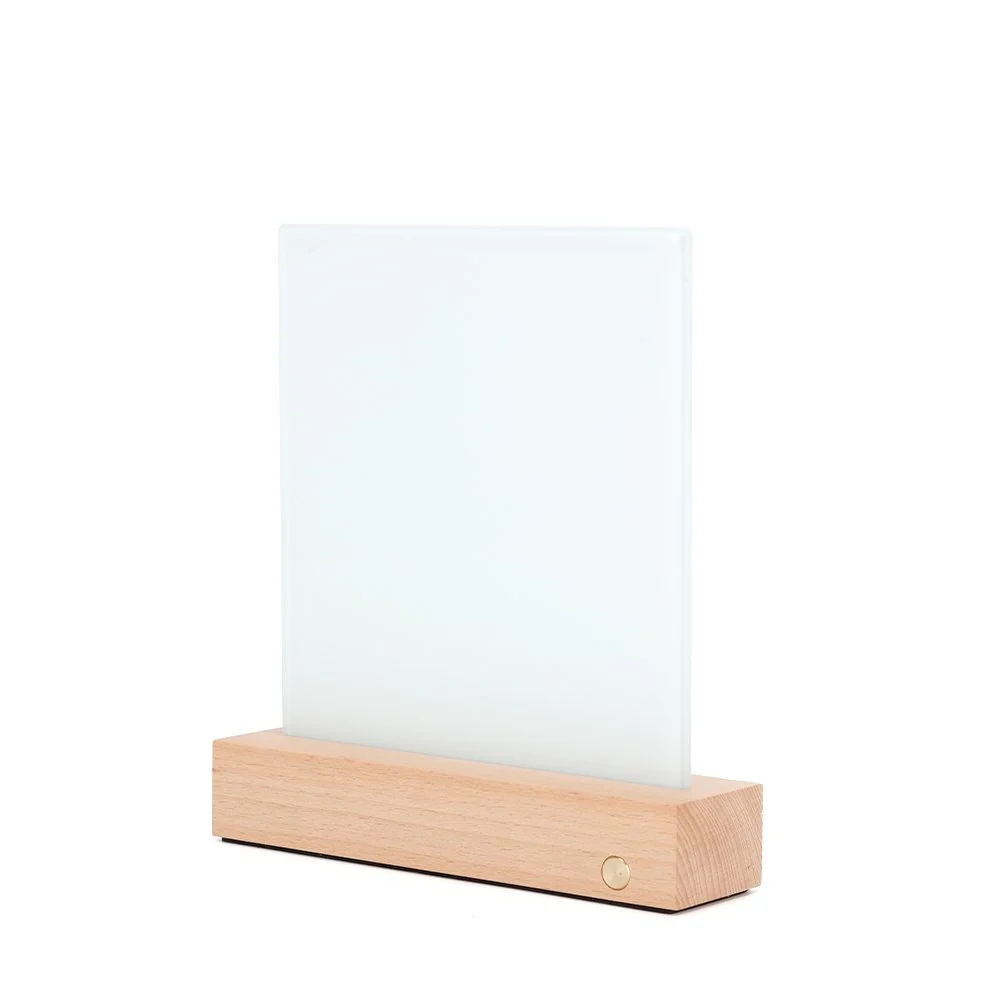 Premium USB Rechargeable Sublimation Glass Photo Panel with LED Base 11