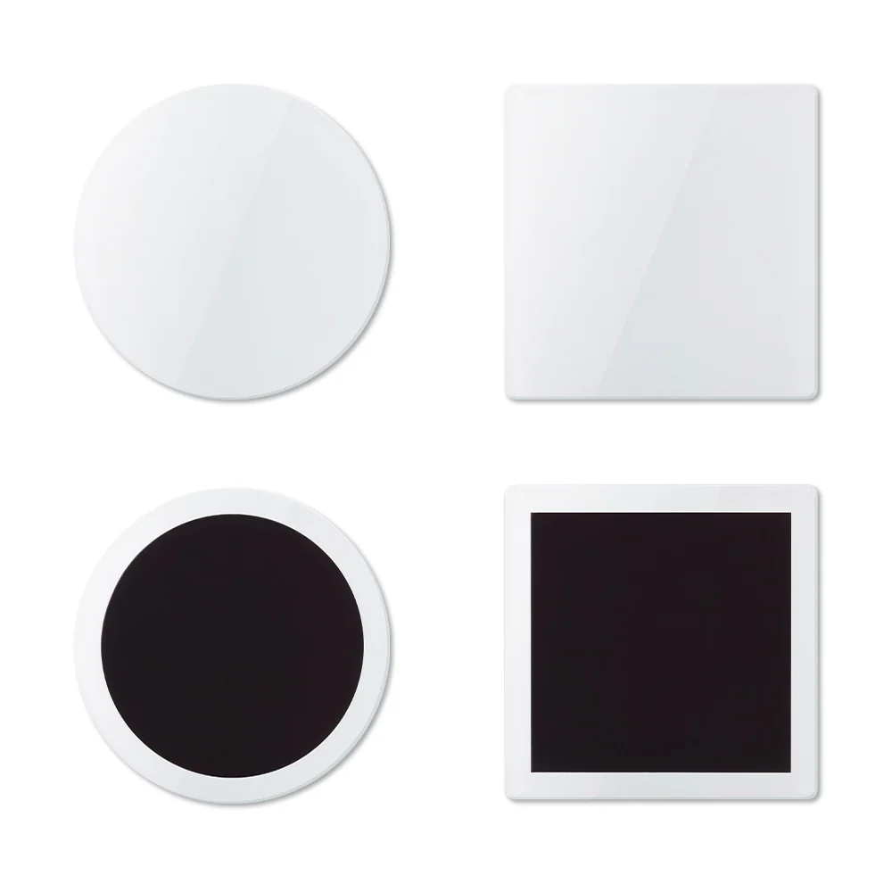 2mm Tempered Glass Sublimation Photo Blank Magnets Sublimation Fridge Magnets - Round/Square - Dia 6cm 8