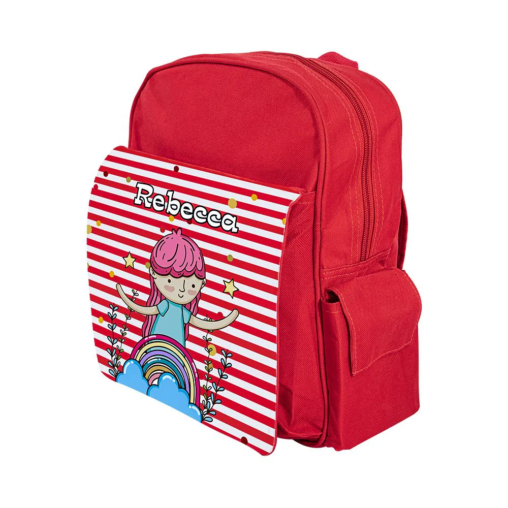 Sublimation Backpack for Kids-Red/Blue/Pink/Black/Hot Pink 7