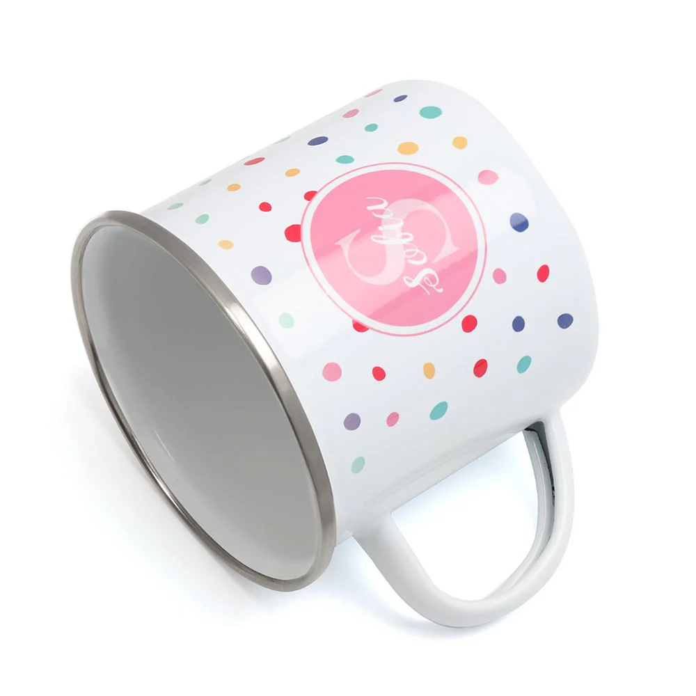 12oz Sublimation Enamel Mug -Silver Rim 4