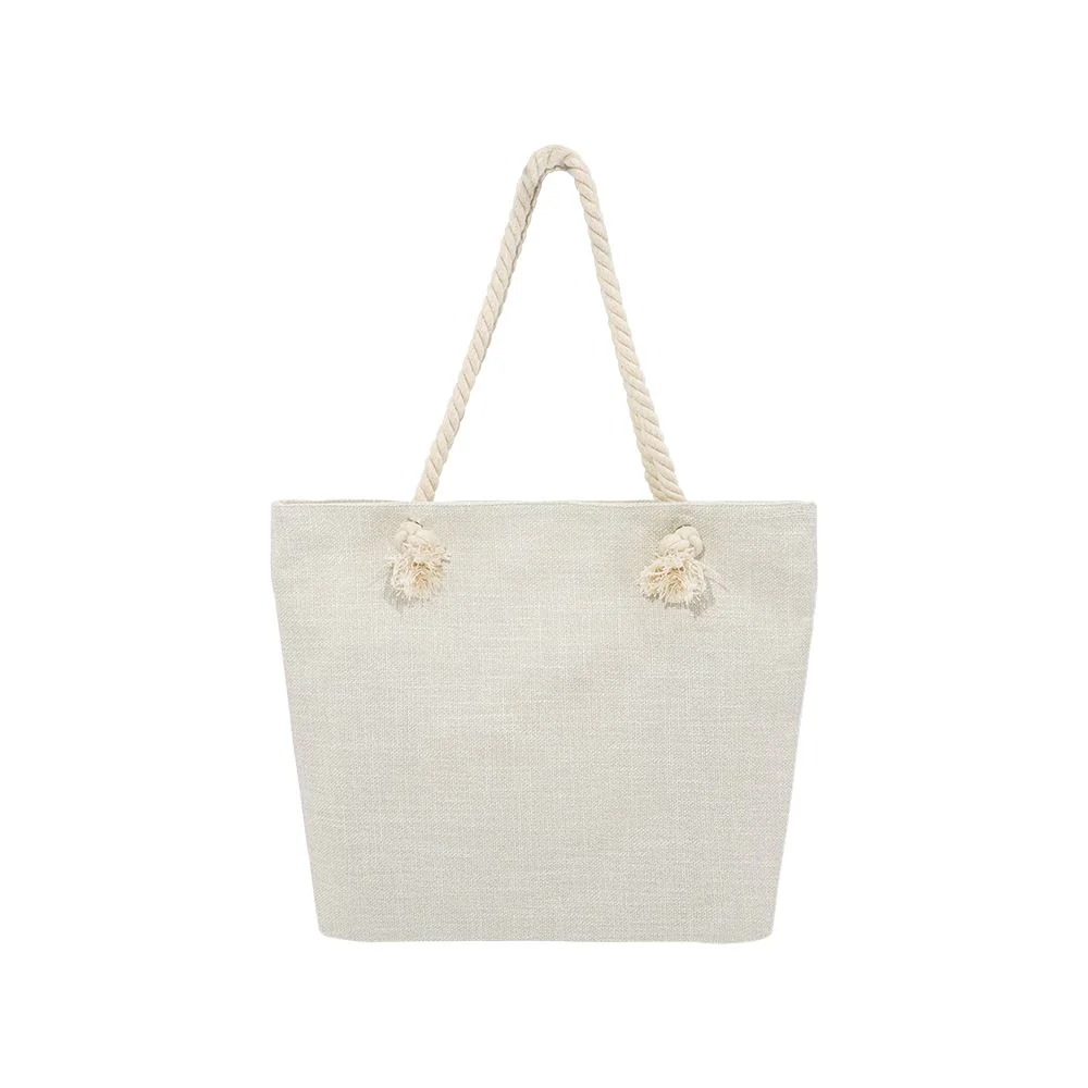 Burlap Sublimation Tote Bag Blanks Beach Bag-50*44CM 2