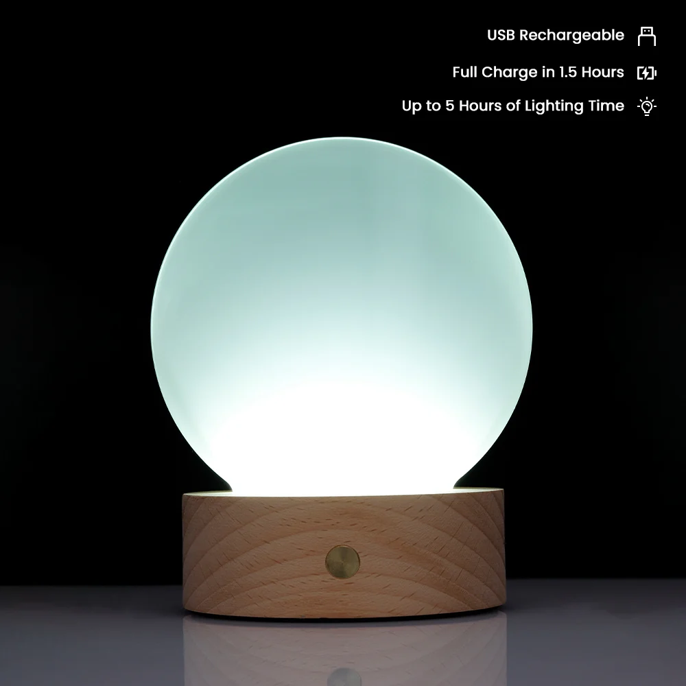Sublimation Glass Photo Panel with LED Base-Round Shaped-12*12.5cm-4mm Thickness 4