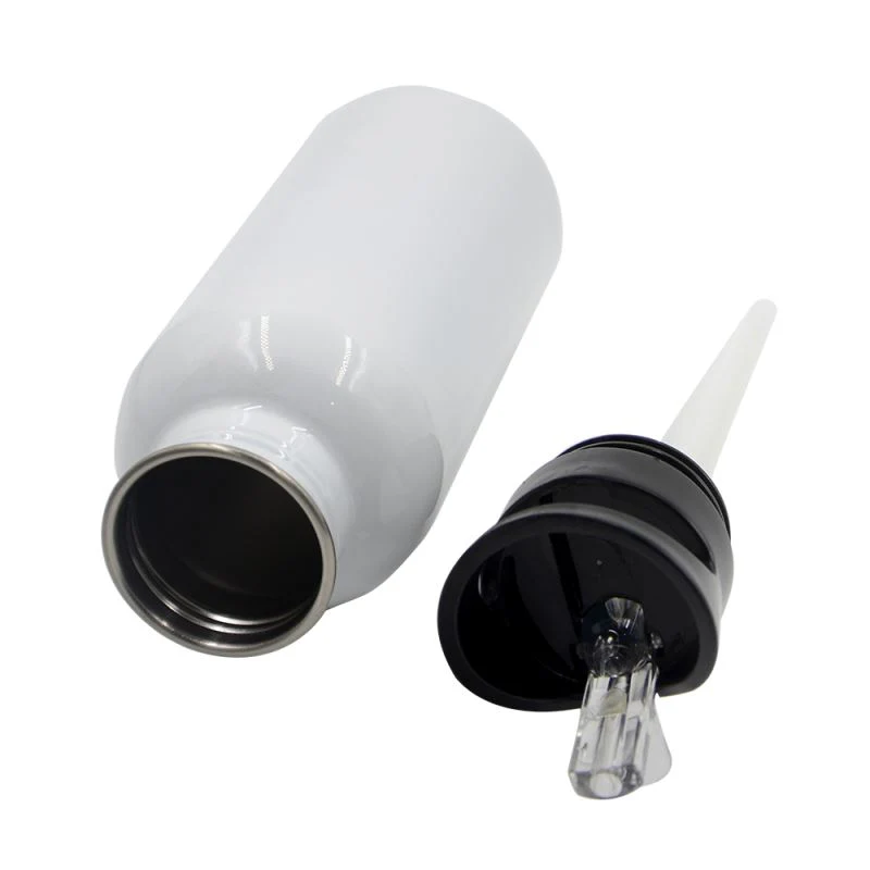600ml Sublimation Tumbler Blanks Stainless Steel Water Bottle - Silver/White 6