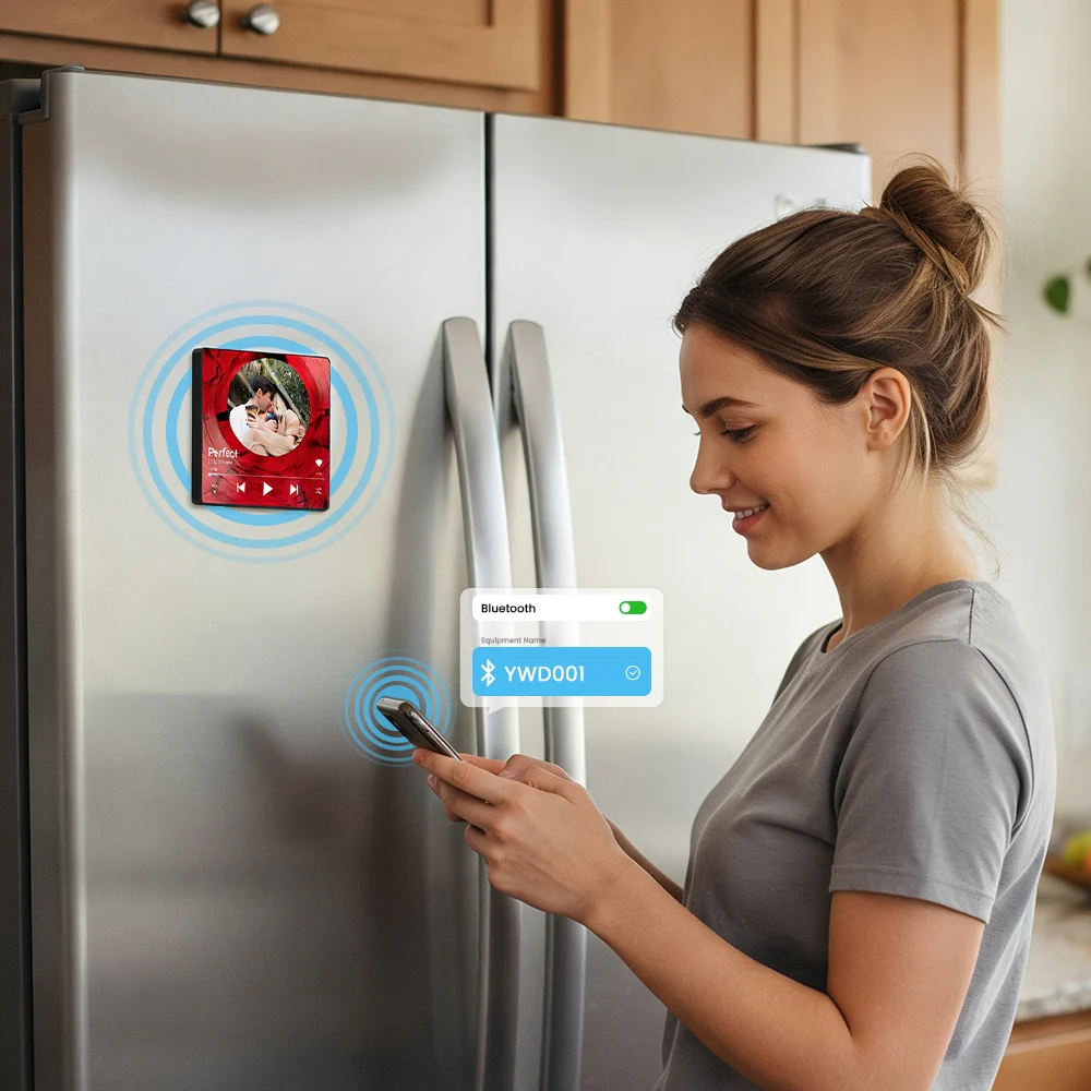 Sublimation Music Fridge Magnet with Aluminium Insert-Bluetooth/Recordable Version - 10*10*1cm 7