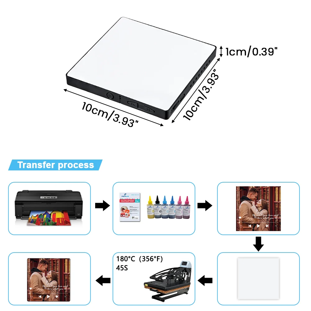 Sublimation Music Fridge Magnet with Aluminium Insert-Bluetooth/Recordable Version - 10*10*1cm 4
