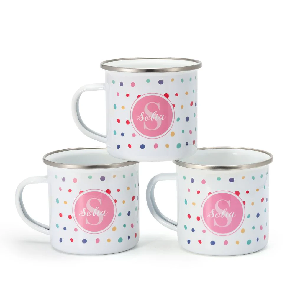 12oz Sublimation Enamel Mug -Silver Rim 5