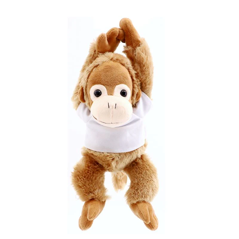 Sublimation Monkey Toy with T-shirt-Light Brown/Dark Brown 4