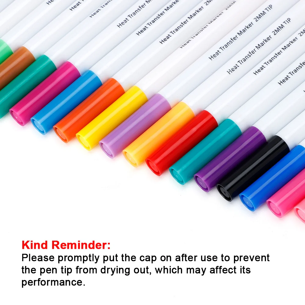 Sublimation Marker Pens - 12/18 Colours Pack - Tip Size - 0.5mm/1mm/2mm 8