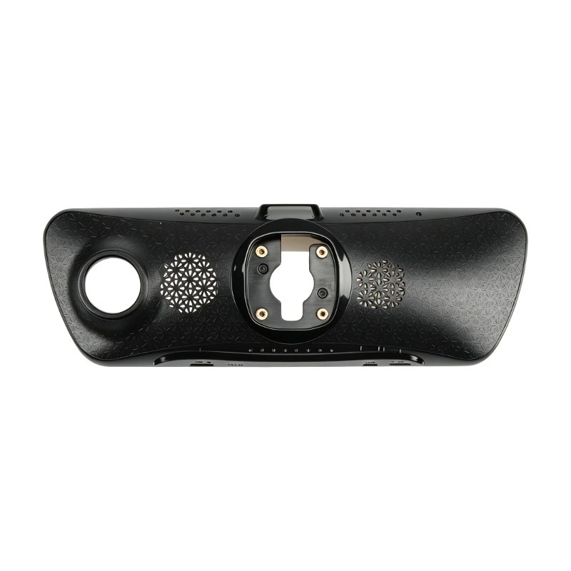 Black dash cam injection molded housing with textured surface 1