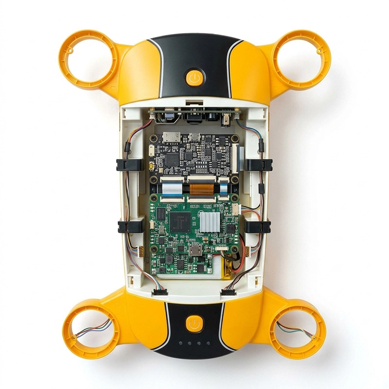Semi-Assembled Drone Housing with Multi-Color Injection & IMD Technology 1