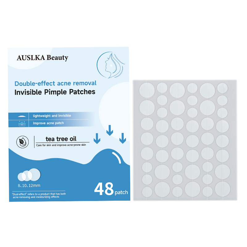 AUSLKA 48 Patchs Hydrocolloïdes Ronds Transparents Anti-Acné pour Traitement Localisé 2