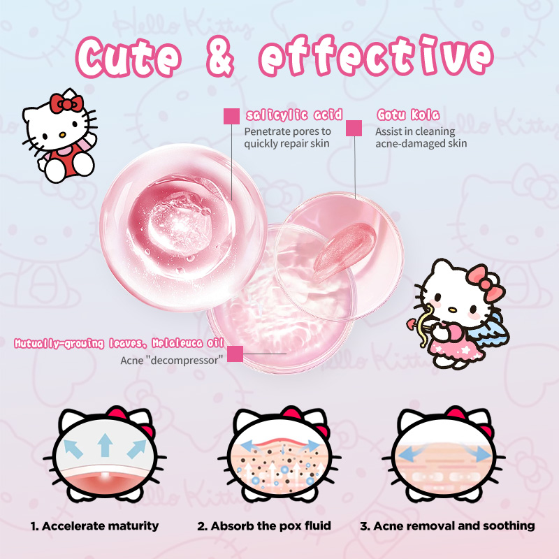 AUSLKA 17 Patchs Hydrocolloïdes Mignons en Forme de Chaton pour Traitement Localisé de l'Acné 3