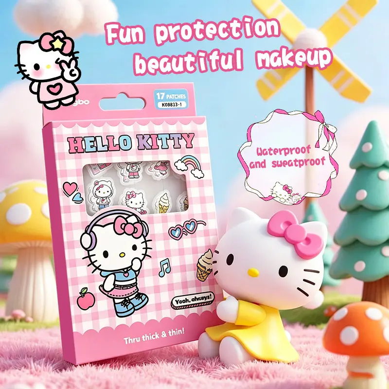 AUSLKA 17Patches Cute Cartoon KittyShaped Hydrocolloid Acne Patch for Spot Treatment 1