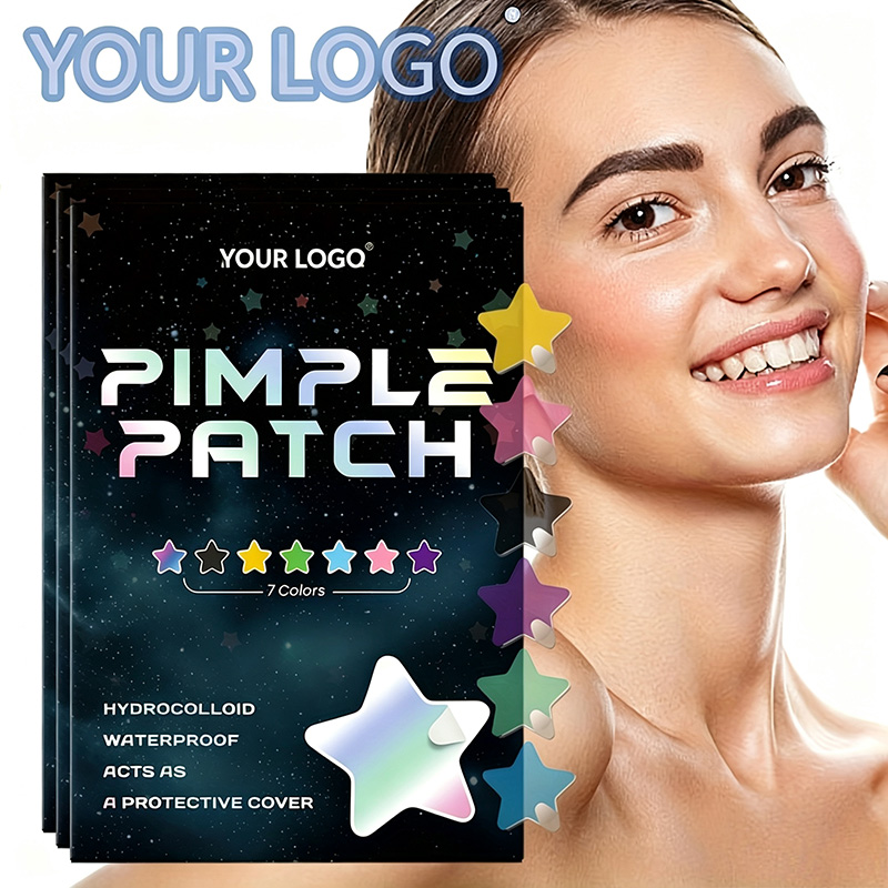 AUSLKA 840 Patchs anti-acné hydrocolloïdes multicolores en forme d'étoile 1