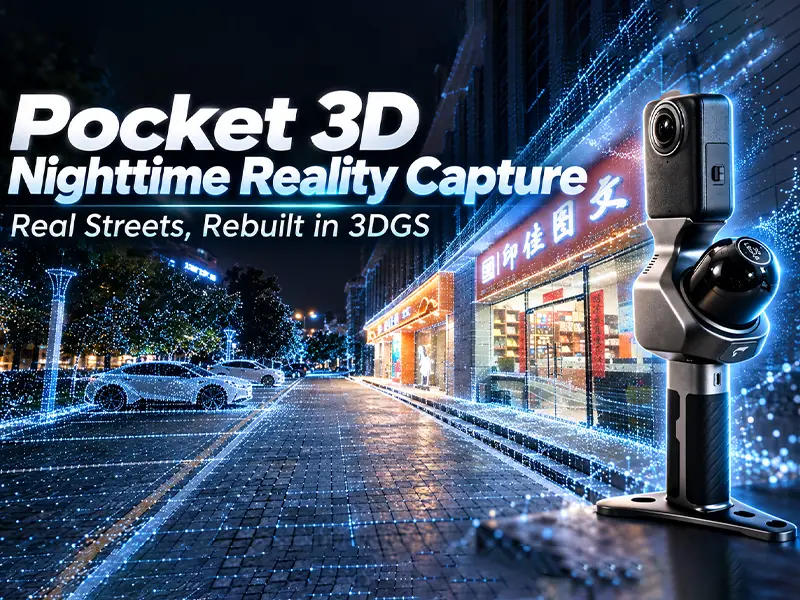 Pocket 3D After-Dark Street Digitization | Portable LiDAR Scanning & Photorealistic 3DGS Scene Creation 1