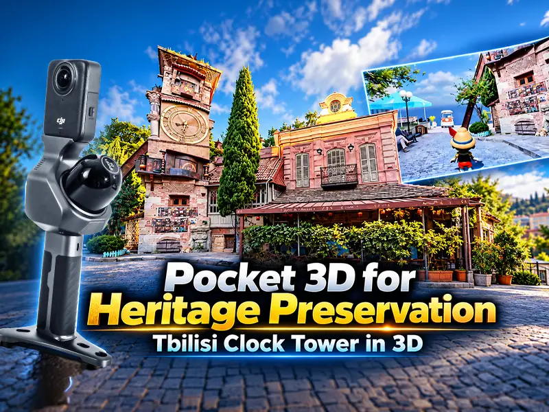 Pocket 3D Historic Clock Tower Digitization | Portable LiDAR Reality Capture with DJI & Insta360 Cameras for Photorealistic 3DGS Asset Creation 1