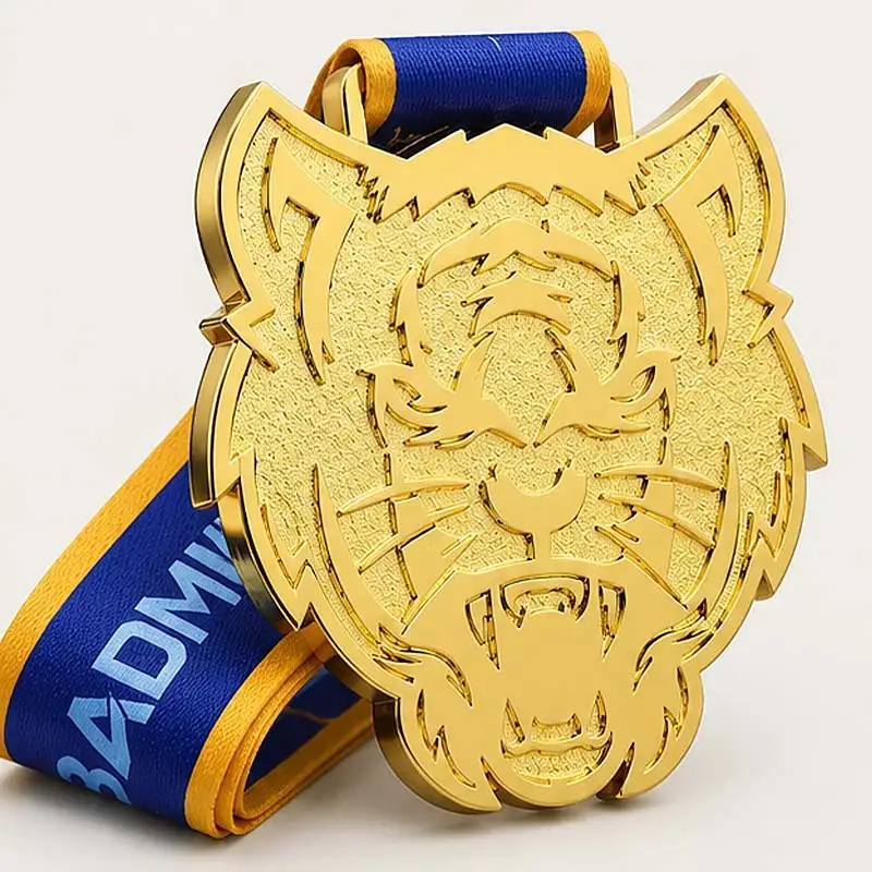 Produttore di medaglie sportive personalizzate con testa di tigre QIYI 1