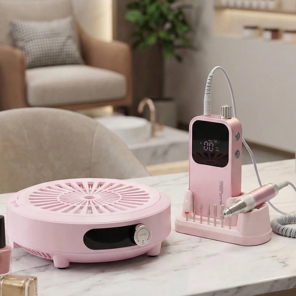65W High‑Power Brushless Nail Drill E‑File Set, Portable Professional Manicure Pedicure Nail Art Tools 1