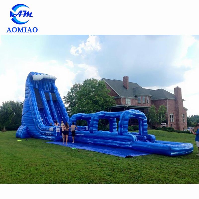 100ft Giant Outdoor Water Slides Blue Crush Run N Splash Combo - SL1724 3