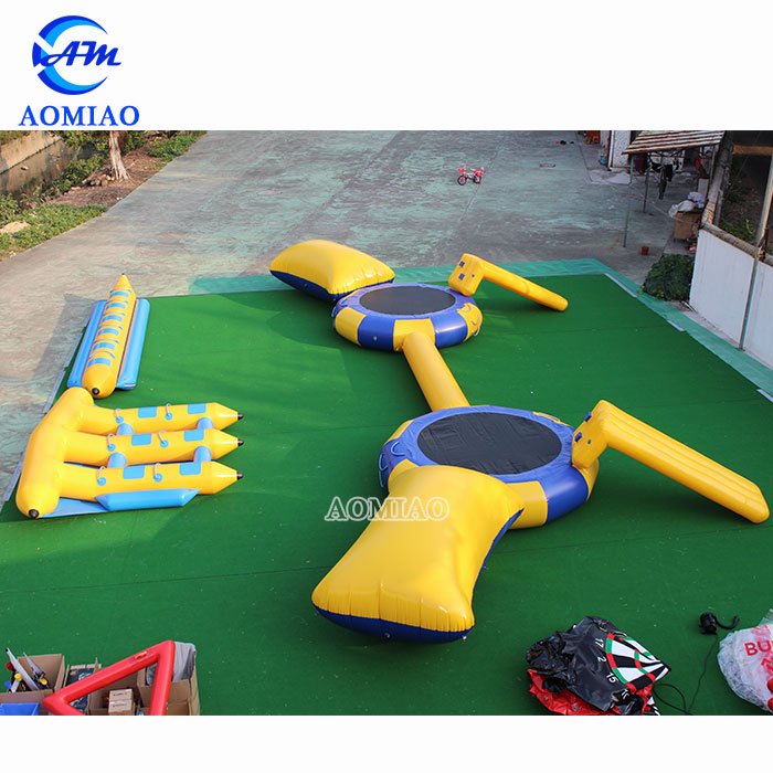 Water Trampoline Park With Small Slide and Launch - WGT2 2