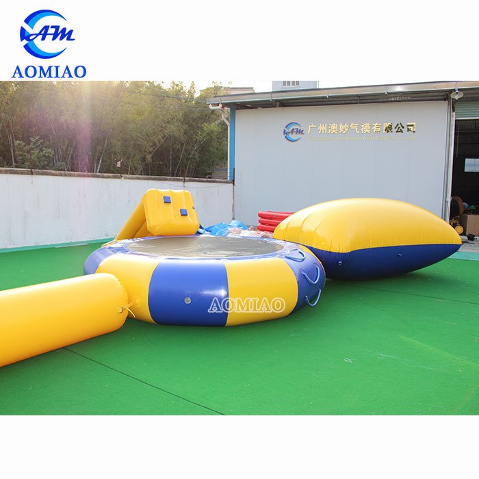 Water Trampoline Park With Small Slide and Launch - WGT2 3