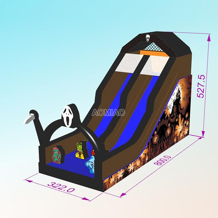 26FT Giant Custom Outdoor Inflatable Slide - Helloween Themed HW04 1