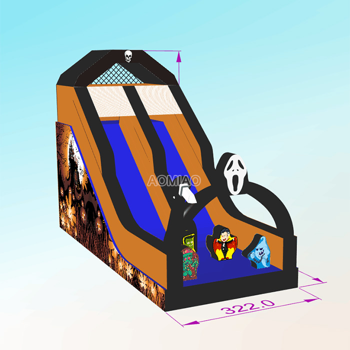 26FT Giant Custom Outdoor Inflatable Slide - Helloween Themed HW04 4