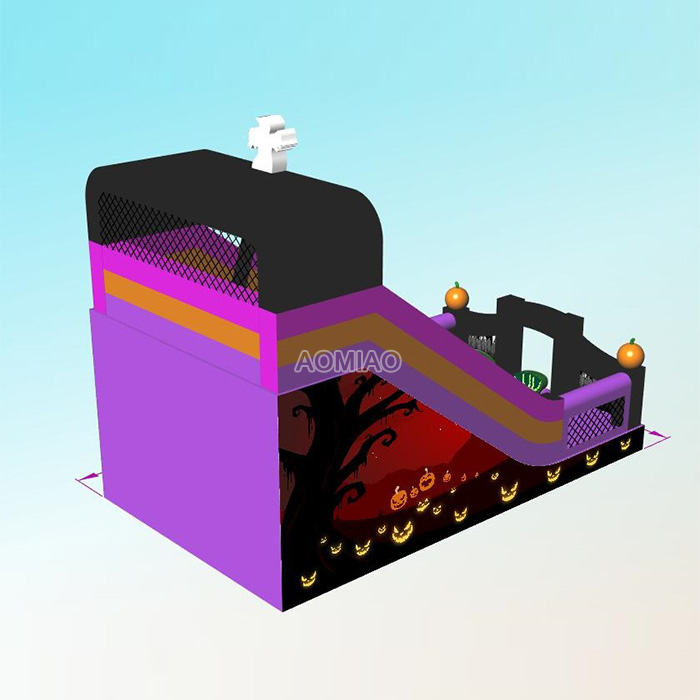 26ft Commercial Giant Halloween Inflatable Slide - HW01 3