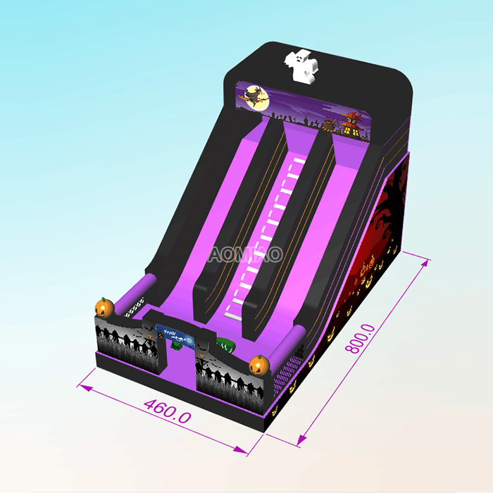 26ft Commercial Giant Halloween Inflatable Slide - HW01 2