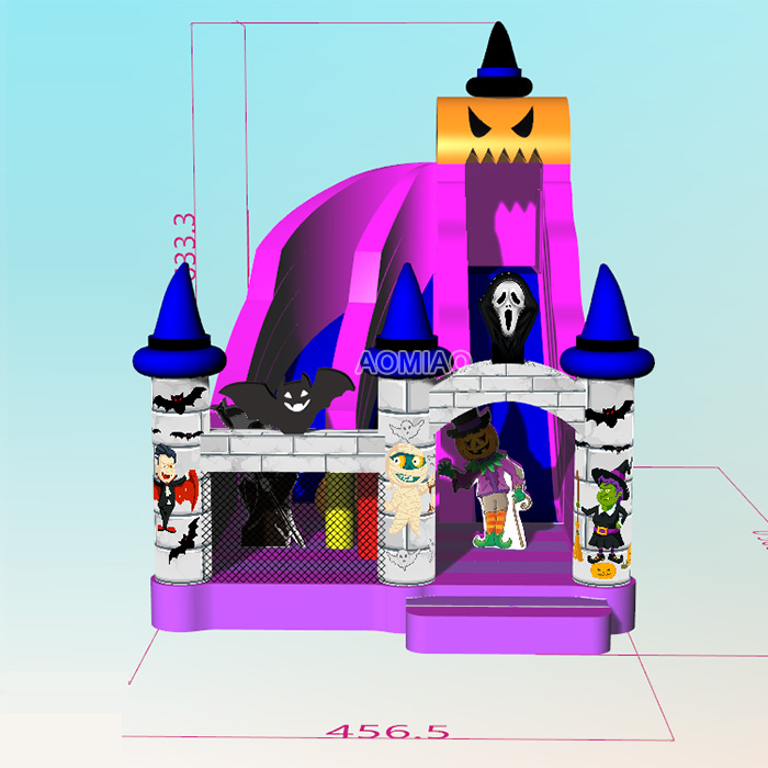 29FT Commercial Customized Halloween Large Inflatable Slide For Sale - HW04 1