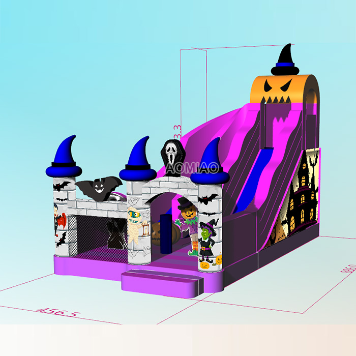 29FT Commercial Customized Halloween Large Inflatable Slide For Sale - HW04 2