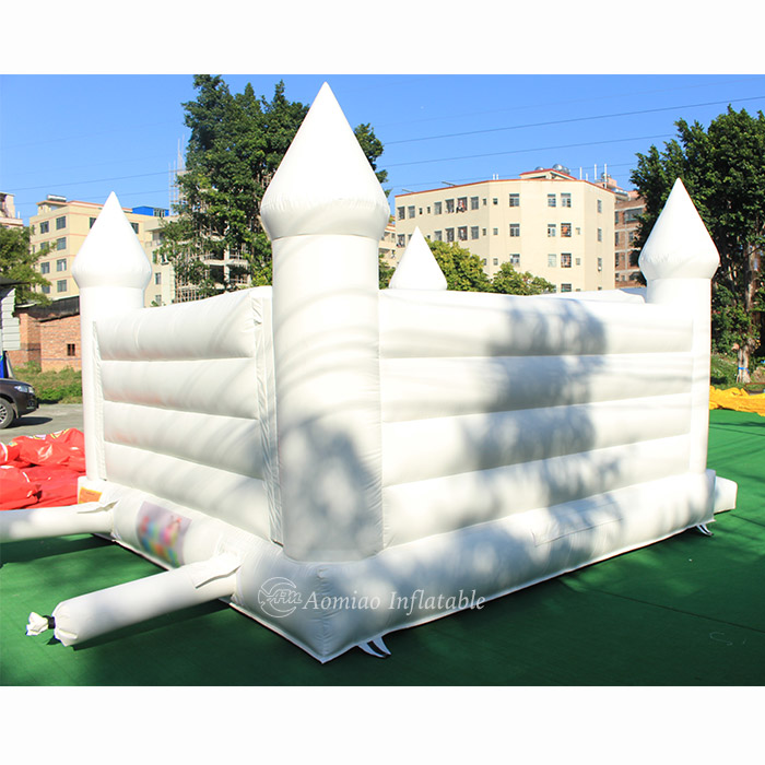 5 x 4m White Jumping Castles Wedding Bouncy Castle - BO1789 2