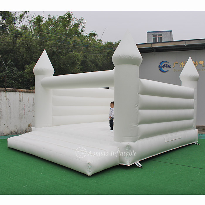 5 x 4m White Jumping Castles Wedding Bouncy Castle - BO1789 5