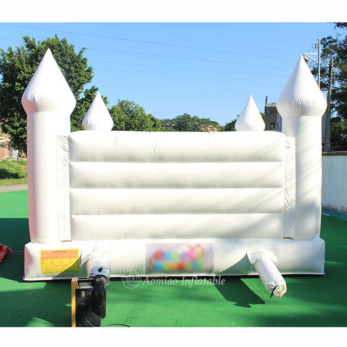 5 x 4m White Jumping Castles Wedding Bouncy Castle - BO1789 4