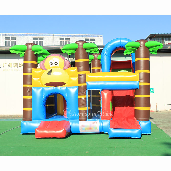 5 x 5m Cheap Inflatable Jumping Castle Bounce Houses With Slide - Monkey BO1790 1