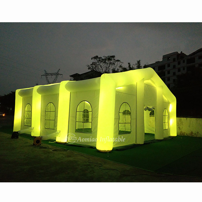 10m x 10m White Large LED Inflatable Wedding Tent Inflatable Lawn Tent 3