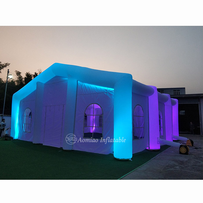 10m x 10m White Large LED Inflatable Wedding Tent Inflatable Lawn Tent 2