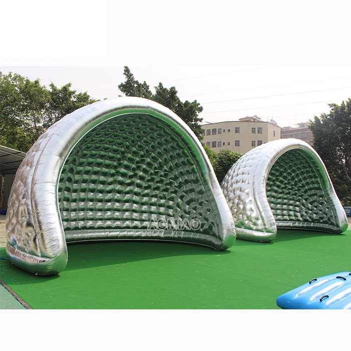 6mL x 4.5mW Large Outdoor Silver Half Moon Inflatable Event Tent Camping Tents 2