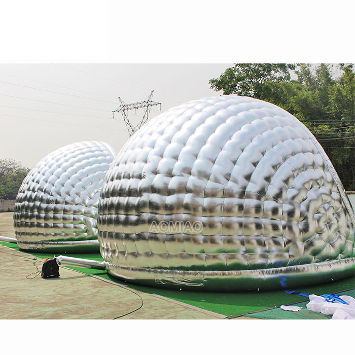 6mL x 4.5mW Large Outdoor Silver Half Moon Inflatable Event Tent Camping Tents 4