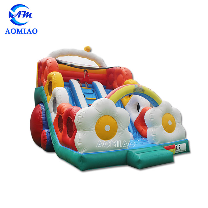 Big Rainbow Inflatable Slide For Kids 1