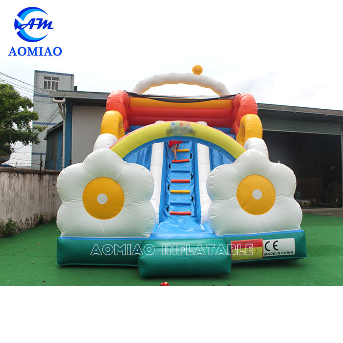 Big Rainbow Inflatable Slide For Kids 2