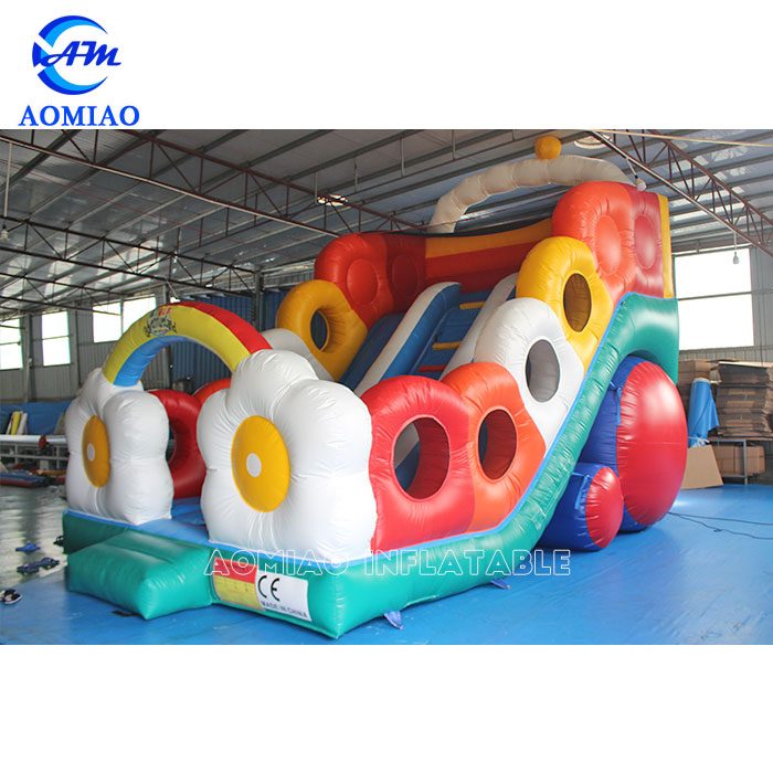 Big Rainbow Inflatable Slide For Kids 3
