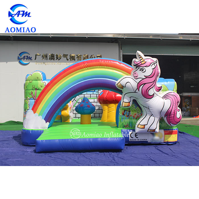 Rainbow Mushroom Unicorn Bouncy Castle Fun City 1