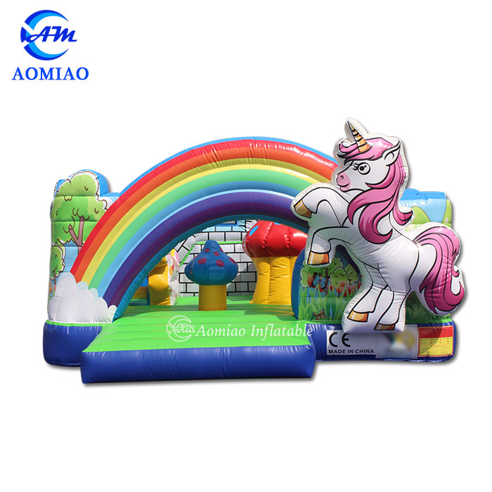 Rainbow Mushroom Unicorn Bouncy Castle Fun City 2