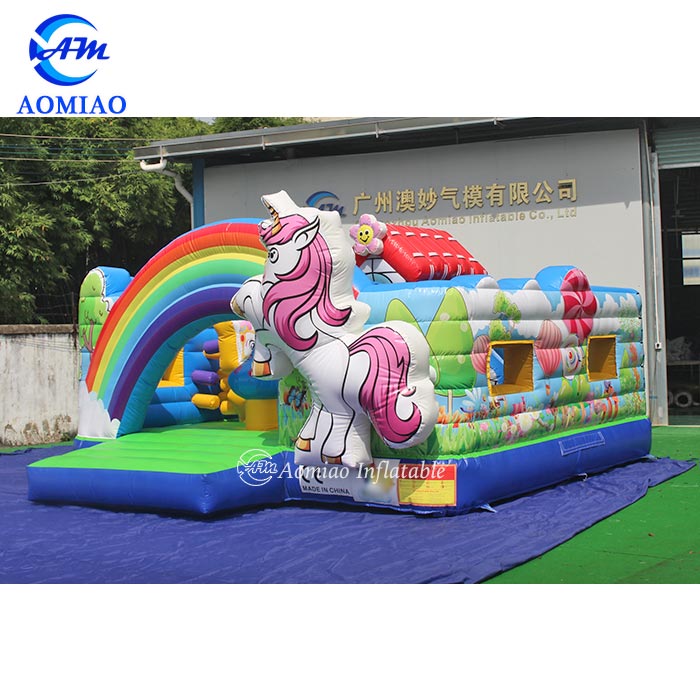 Rainbow Mushroom Unicorn Bouncy Castle Fun City 4