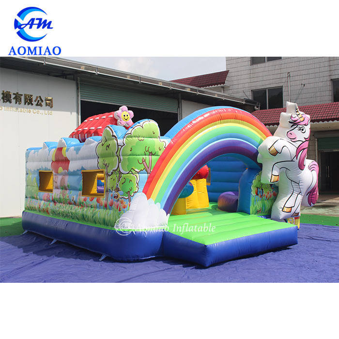 Rainbow Mushroom Unicorn Bouncy Castle Fun City 3