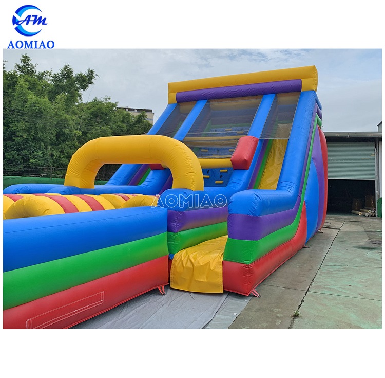 80ft large size inflatable slide obstacle course 4