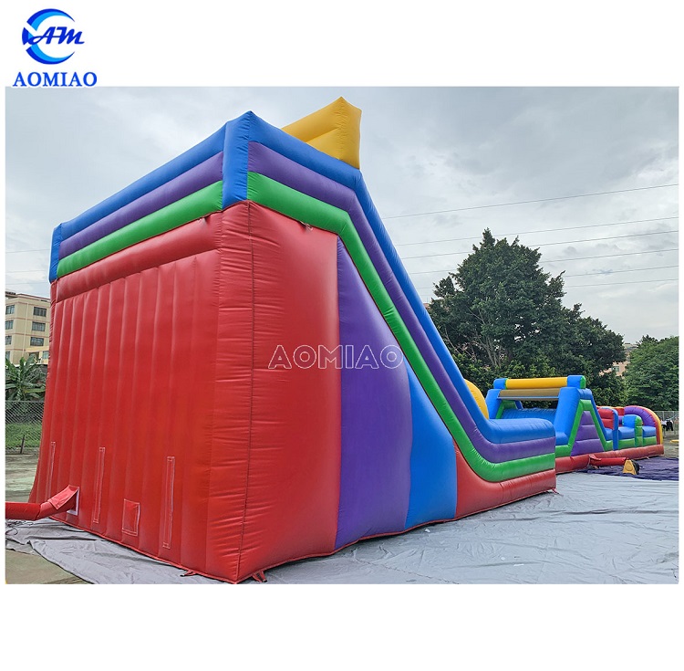 80ft large size inflatable slide obstacle course 5