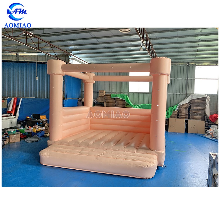 15ft nude color bounce house wedding party jumping castle 3