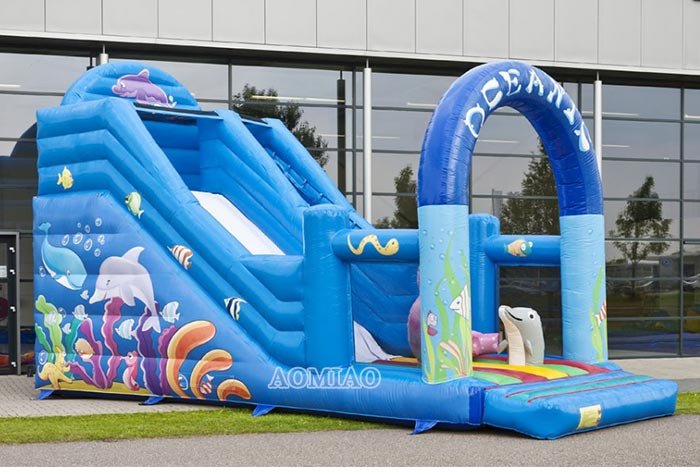 lane pool dry AOMIAO Brand inflatable slide supplier 4